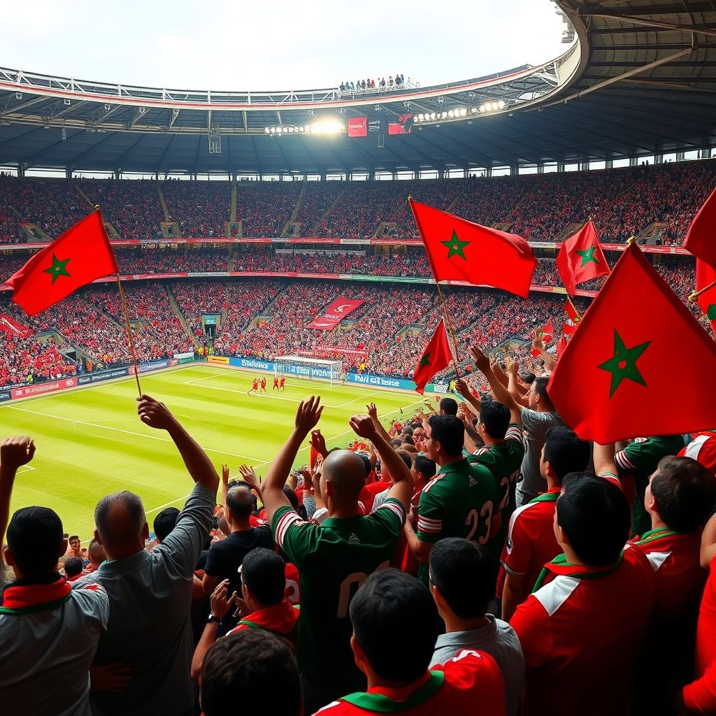 爱游戏中国官网-摩洛哥瓦赫达球迷现场助威，球队斗志昂扬